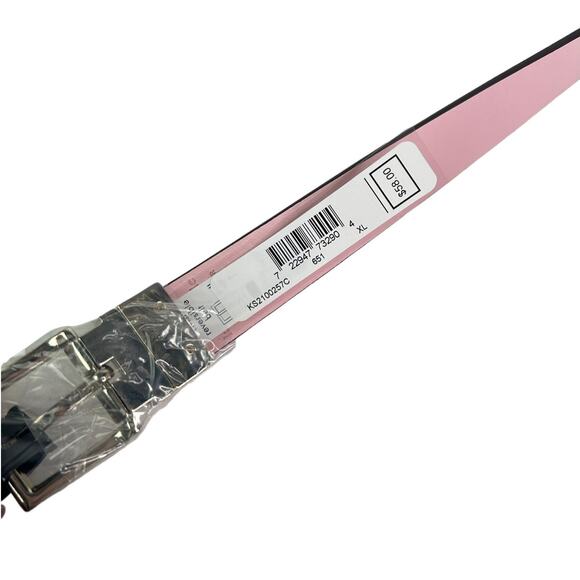 Kate Spade Reversible Belt  XL Vivid Snapdragon and Pink with Gold Hardware - Picture 9 of 9